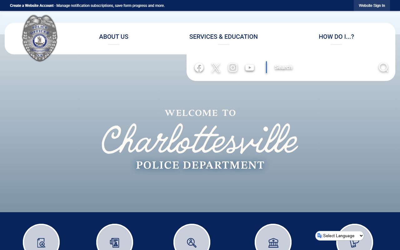 Charlottesville Police Department page for Charlottesville recent arrests