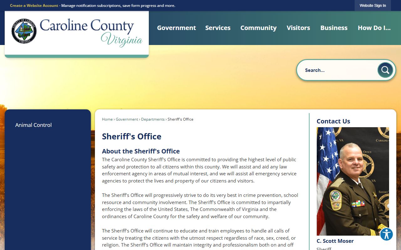 Caroline County Recent Arrests sheriff office page
