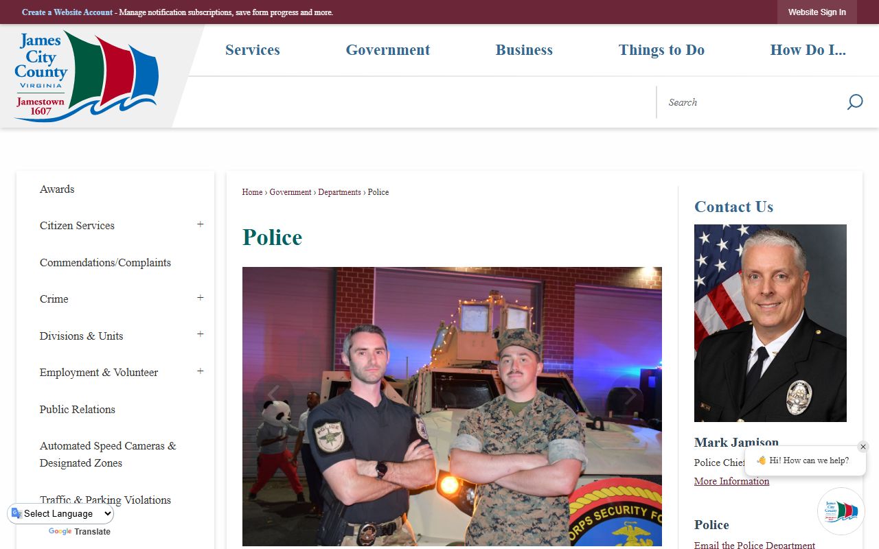 James City County Recent Arrests search portal