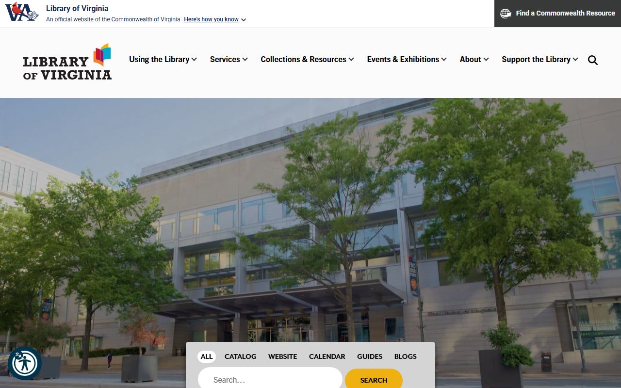 Library of Virginia government records and arrest record archives